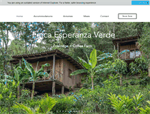 Tablet Screenshot of fincaesperanzaverde.com